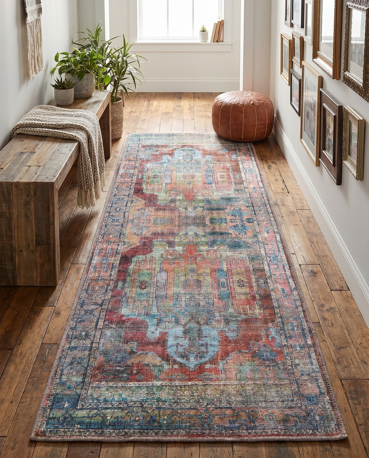 Zahara Oasis Collection Area Rug - Sahara Runner Multi  lifestyle 166