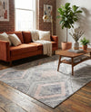 Aegean Elegance Collection Area Rug -  Rhodes Rectangle Gray Cream  lifestyle 13