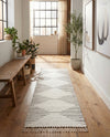 Thar Cotton Collection Area Rug - Jaisalmer (White) Runner White  lifestyle 64