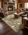 Frontier Trails Collection Area Rug -  Sedona Rectangle Green  lifestyle 37