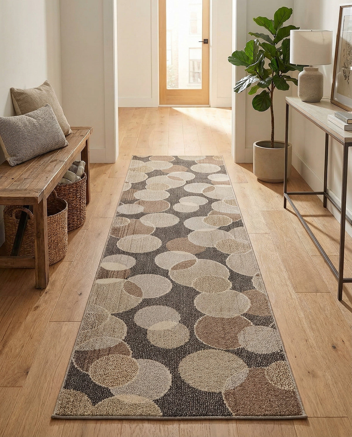 Chromatic Oasis Collection Area Rug -  Zephyr Runner Gray  lifestyle 125