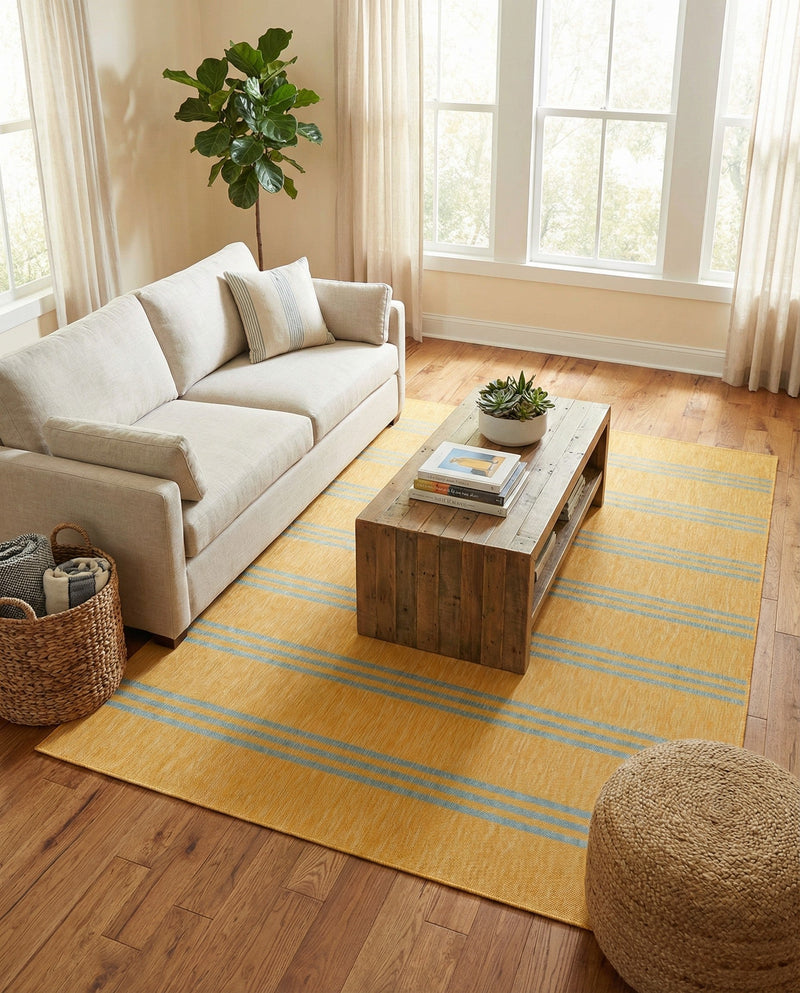 Urban Oasis Rugs Collection Area Rug -  District (Yellow and Aqua) Rectangle Yellow and Aqua  lifestyle 15
