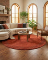 Studio Haven Collection Area Rug -  Conservatory (Terracotta) Round Terracotta  lifestyle 44