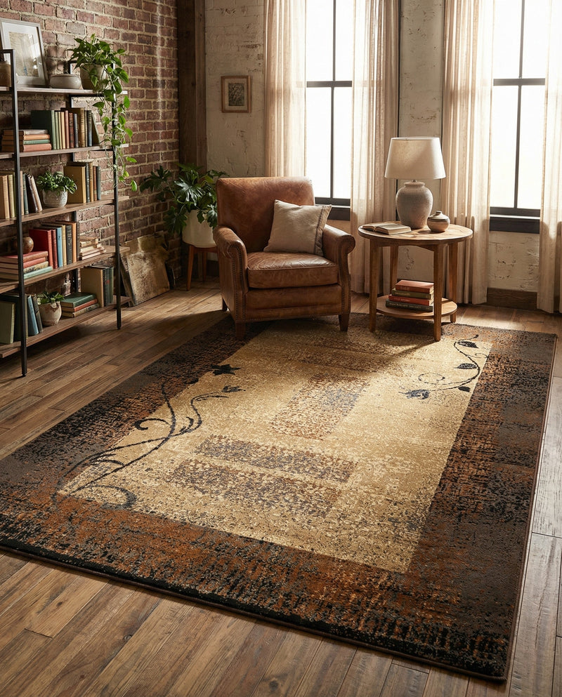 Bistro Lounge Collection Area Rug -  Affogato Rectangle Beige  lifestyle 19