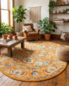 Adriana Terrace Collection Area Rug -  Positano (Orange) Oval Orange  lifestyle 40