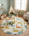 Wonder Tykes Collection Area Rug -  Pastiche Round Ivory  lifestyle 48