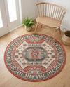 Patio Heritage Collection Area Rug - Veranda Round Multi  lifestyle 77