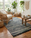 Savannah Jute Collection Area Rug - Nantucket Rectangle Green and Ivory  lifestyle 20