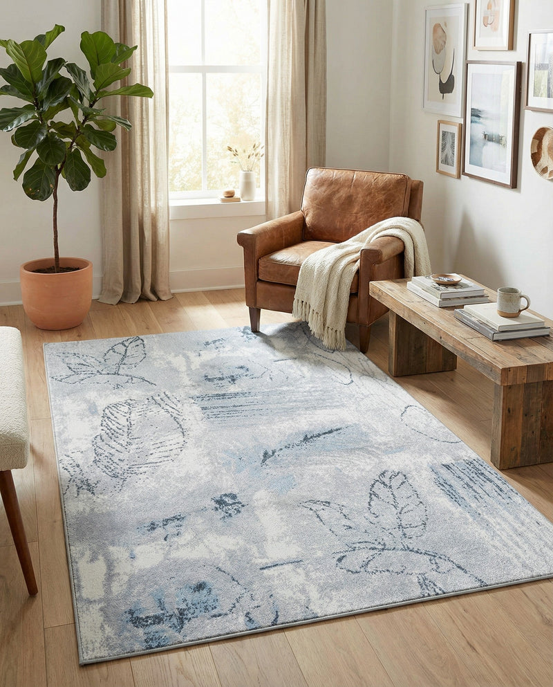 Aegean Elegance Washables Collection Area Rug -  Paros Rectangle Ivory Gray  lifestyle 14