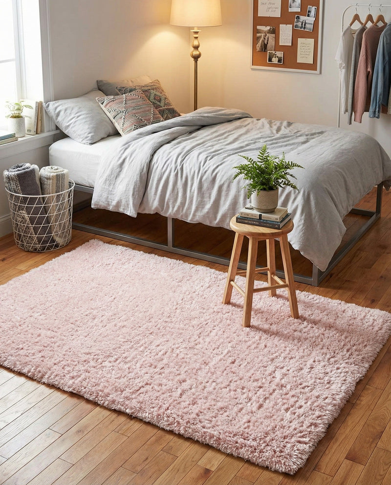 Eternal Plush Oasis Collection Area Rug -  Tranquility (Pink Lace) Rectangle Pink Lace  lifestyle 29