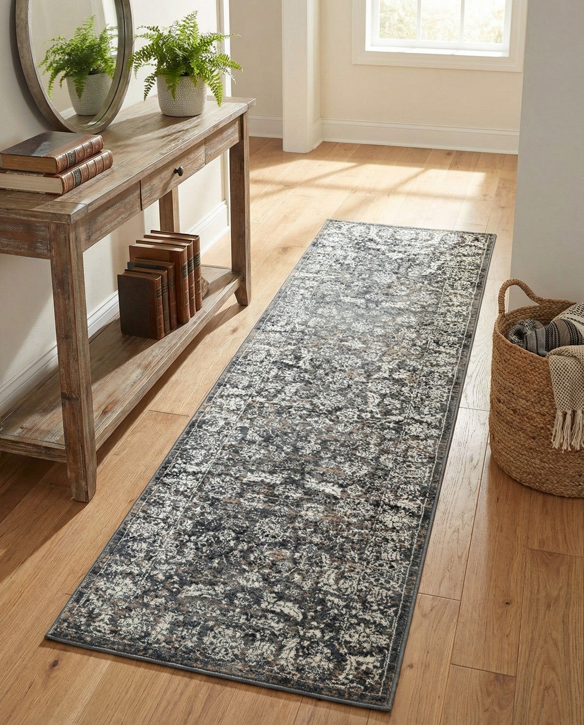 Metro Heights Collection Area Rug -  Astoria Runner Navy Blue  lifestyle 125