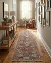 Seville Stripes Collection Area Rug -  Cordoba (Brick Red) Runner Brick Red  lifestyle 71