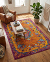 Caribbean Cove Collection Area Rug -  Nevis Rectangle Orange  lifestyle 15