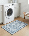 Aegean Elegance Washables Collection Area Rug -  Delos Rectangle Navy Blue  lifestyle 16