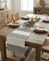 Tassel Trail Collection Area Rug - Pathway (Gray) Table Runner Gray  lifestyle 77