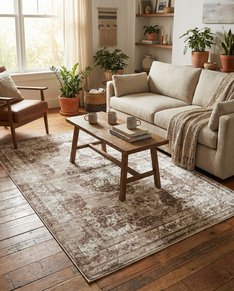 Riviera Elegance Collection Area Rug -  Menton (Beige) Rectangle Beige  lifestyle 35