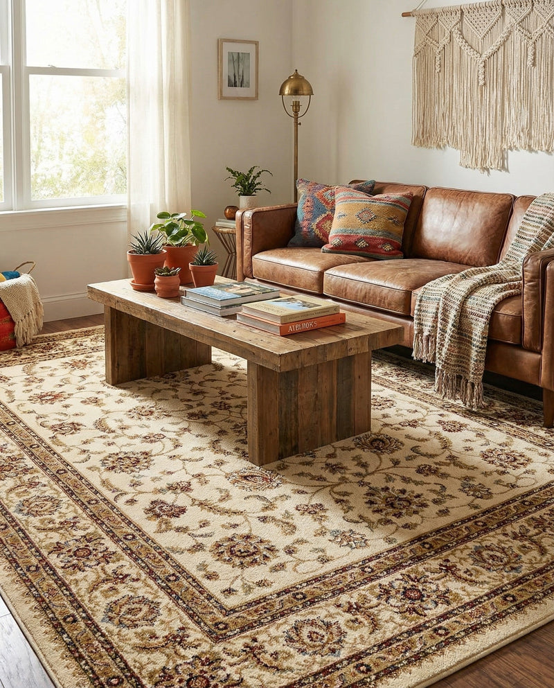 Jaipur Elegance Collection Area Rug -  Nahargarh (Cream) Rectangle Cream  lifestyle 9
