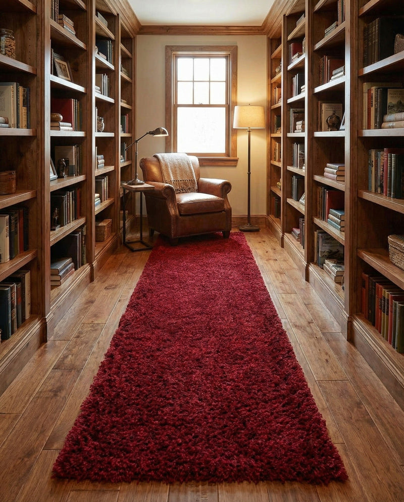 Plush Oasis Collection Area Rug - Serenity (Cherry Red) Runner Cherry Red  lifestyle 70