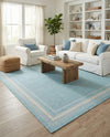 Terrace Fringe Collection Area Rug - Veranda (Aquamarine) Square Aquamarine  lifestyle 61