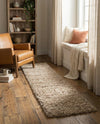 Plush Oasis Collection Area Rug - Serenity (Taupe) Runner Taupe  lifestyle 72