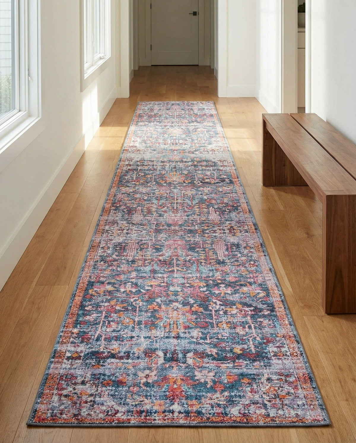 Zahara Oasis Collection Area Rug -  Nador Runner Navy Blue  lifestyle 86