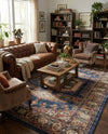 Eden Oasis Collection Area Rug -  Refuge (Blue) Rectangle Blue  lifestyle 4