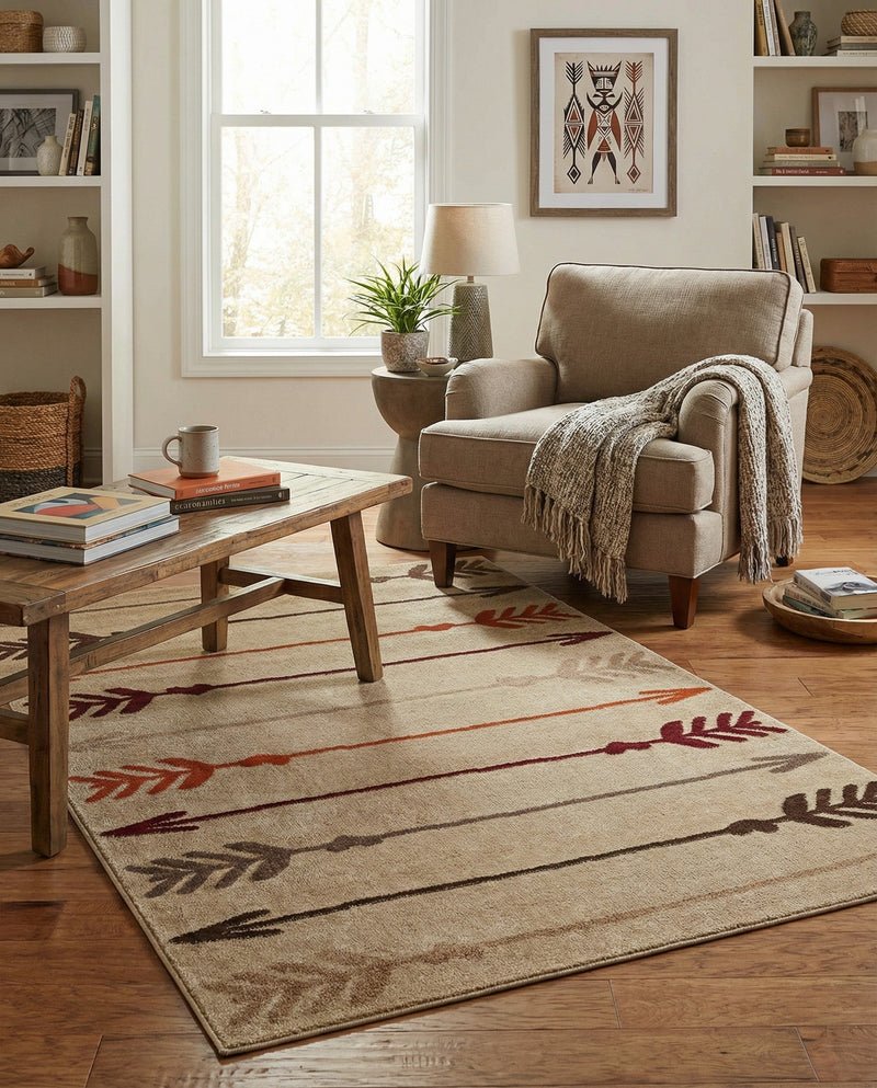 Autumn Meadow Collection Area Rug -  Junipervale Rectangle Beige  lifestyle 22