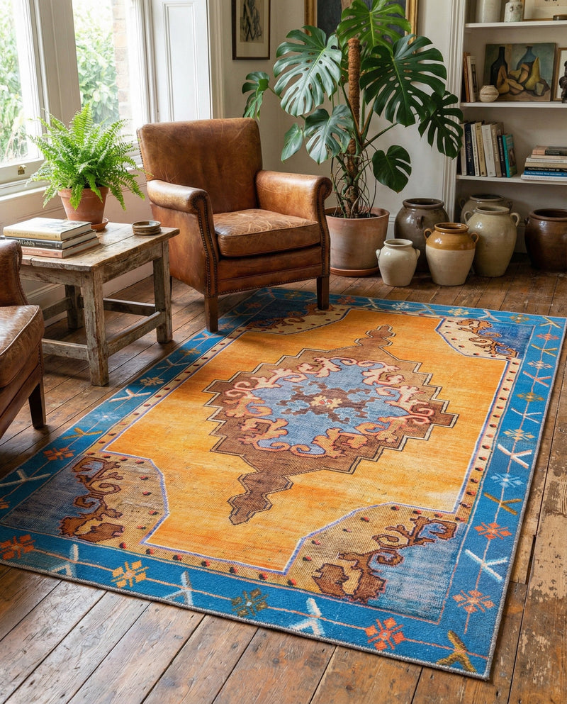 Heritage Elegance Collection Area Rug -  Winterthur (Orange) Rectangle Orange  lifestyle 13