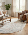 Parisian Elegance Collection Area Rug - Versailles (Ivory) Oval Ivory  lifestyle 49