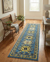Tabriz Tapestries Collection Area Rug - Azerbaijan (Light Blue) Runner Light Blue  lifestyle 48