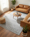 Marrakech Lattice Collection Area Rug - Medina (Gray) Rectangle Gray  lifestyle 6