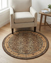 Savannah Sojourn Collection Area Rug -  Limpopo Round Brown  lifestyle 58