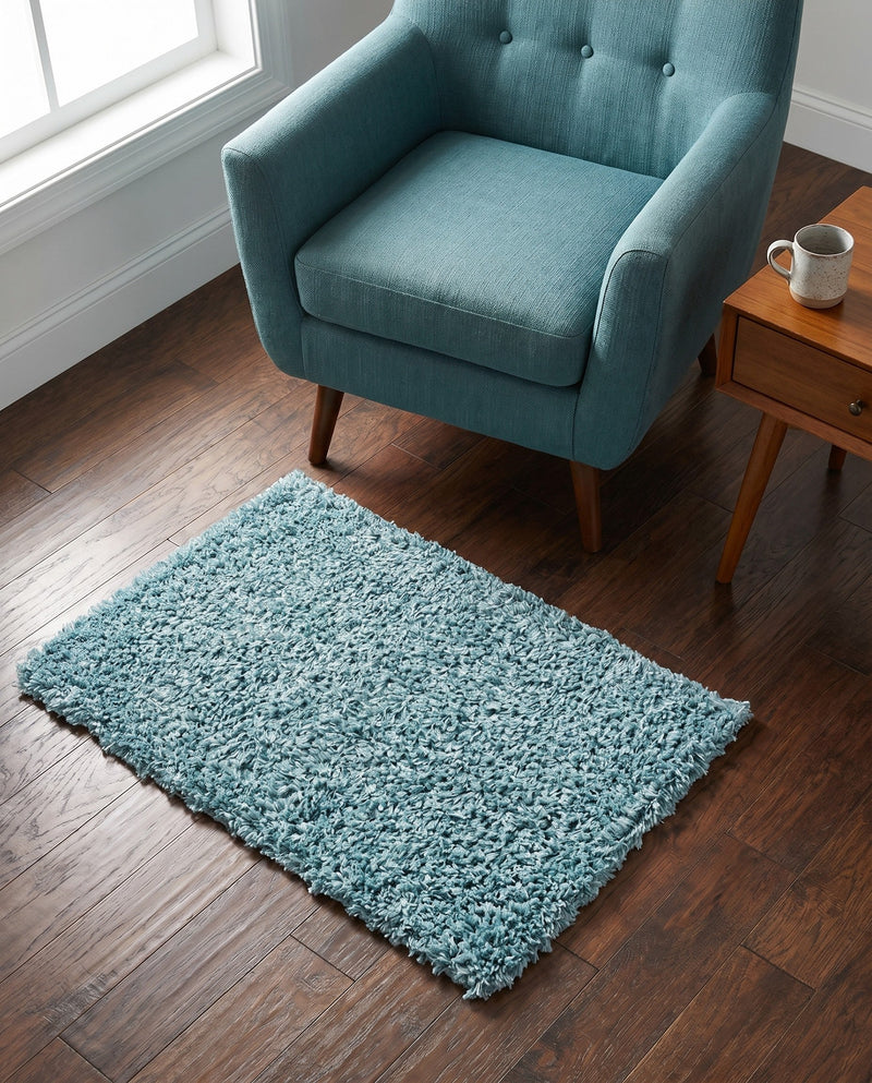 Alpine Plush Collection Area Rug -  Cortina (Aqua) Rectangle Aqua  lifestyle 21