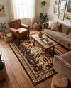 Tabriz Tapestries Collection Area Rug - Azerbaijan (Brown) Rectangle Brown  lifestyle 22
