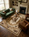 Versailles Elegance Collection Area Rug -  Louveciennes (Cream) Rectangle Cream  lifestyle 10
