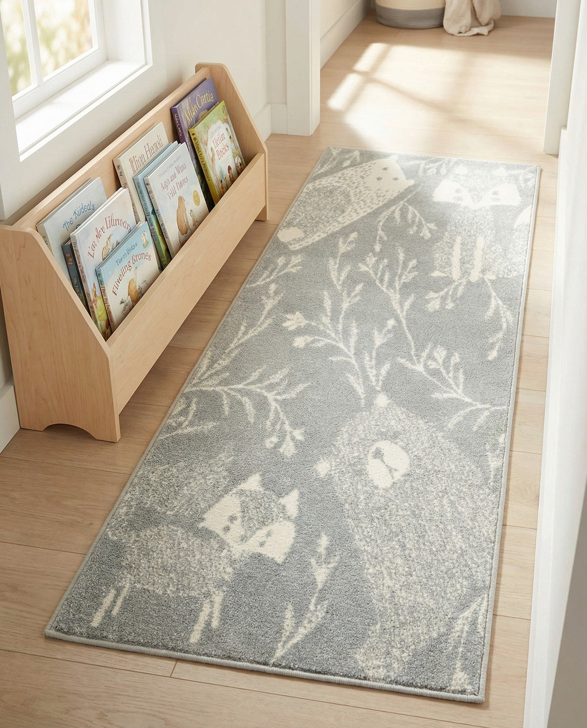 Wonder Tykes Collection Area Rug -  Quirky Runner Gray  lifestyle 87