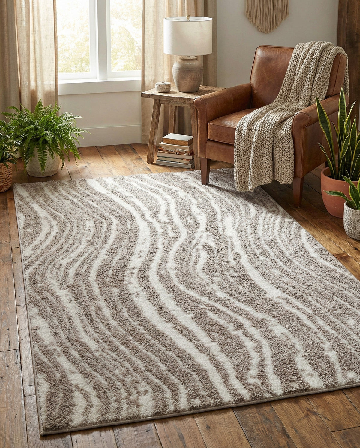 Sienna Collection Area Rug -  Garda Rectangle Cloud Gray  lifestyle 54