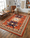 Tabriz Tapestries Collection Area Rug - Azerbaijan (Terracotta) Rectangle Terracotta  lifestyle 10