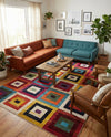 Marrakesh Elegance Collection Area Rug -  Ourika Rectangle Multi  lifestyle 8