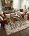 Savannah Elegance Collection Area Rug - Augusta (Brown) Rectangle Brown  lifestyle 24