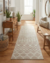 Marrakech Lattice Collection Area Rug - Medina (Beige) Runner Beige  lifestyle 50
