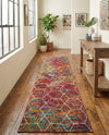 Trellis Mosaic Collection Area Rug - Arborville (Multi) Runner Multi  lifestyle 49