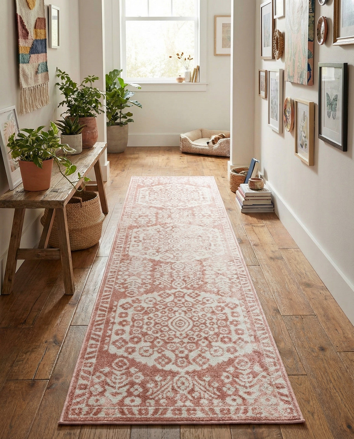 Cambridge Classics Collection Area Rug -  Pembroke (Pink) Runner Pink  lifestyle 75