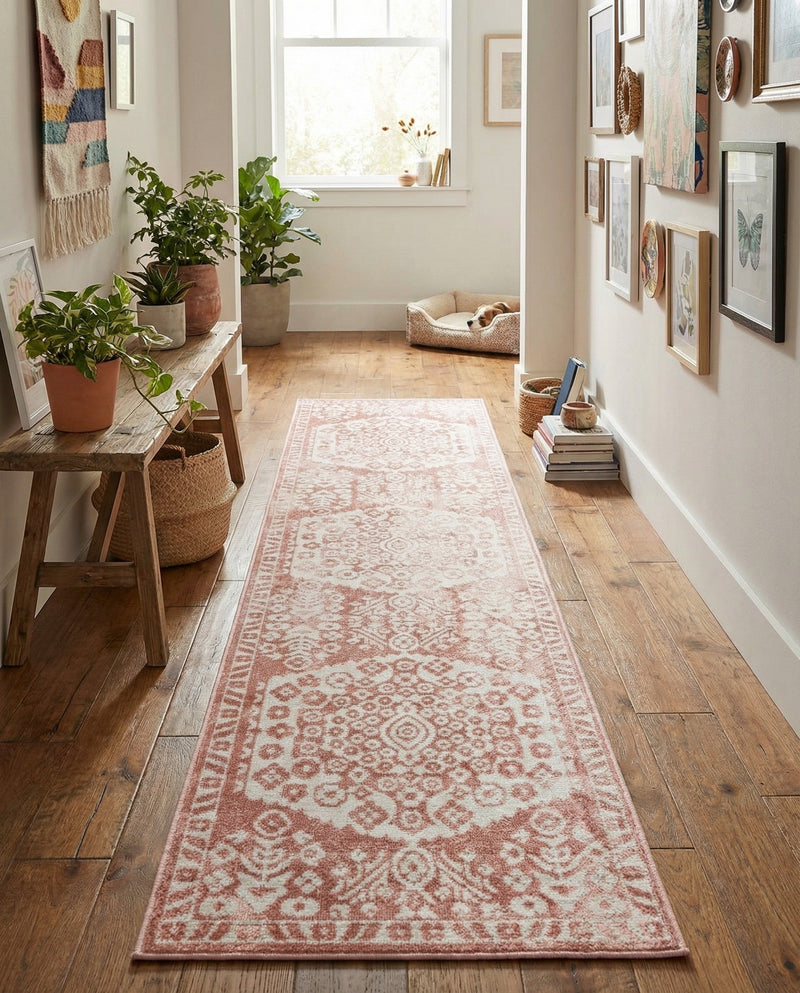 Cambridge Classics Collection Area Rug -  Pembroke (Pink) Runner Pink  lifestyle 75