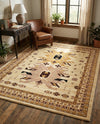 Tabriz Tapestries Collection Area Rug - Azerbaijan (Ivory) Rectangle Ivory  lifestyle 21
