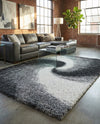Cozy Haven Shag Collection Area Rug -  Oasis Rectangle Smoke Gray  lifestyle 31