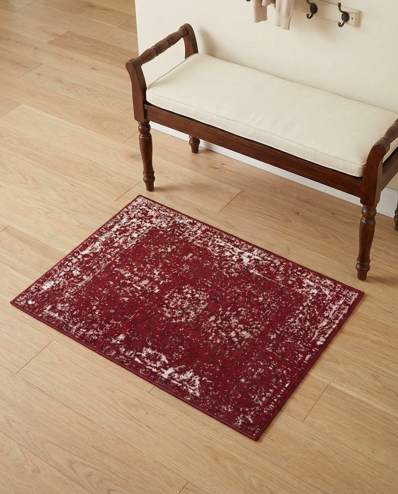 Riviera Elegance Collection Area Rug - Antibes (Burgundy) Rectangle Burgundy  lifestyle 27