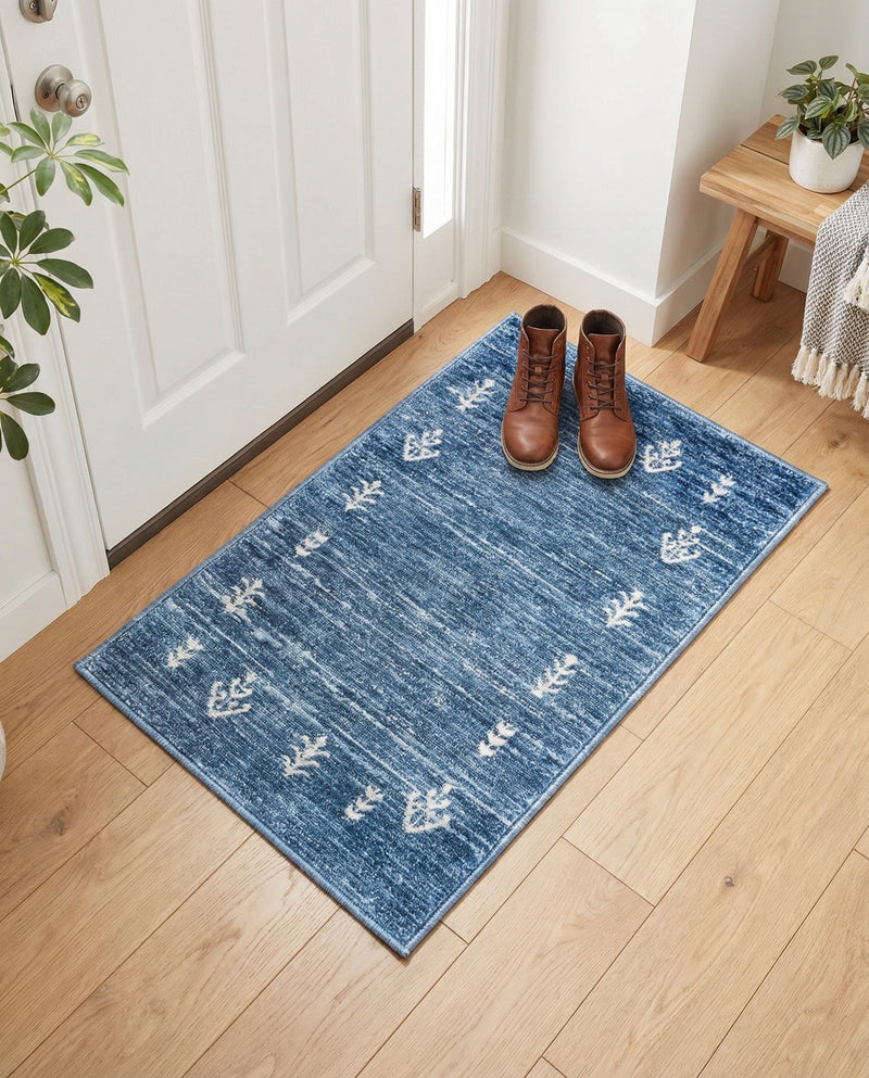 Zagros Shades Collection Area Rug -  Yasuj Rectangle Navy Blue  lifestyle 25