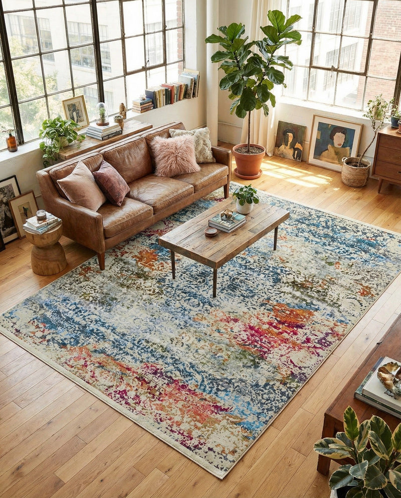 Caribbean Breeze Collection Area Rug -  Isla Rectangle Cream  lifestyle 8