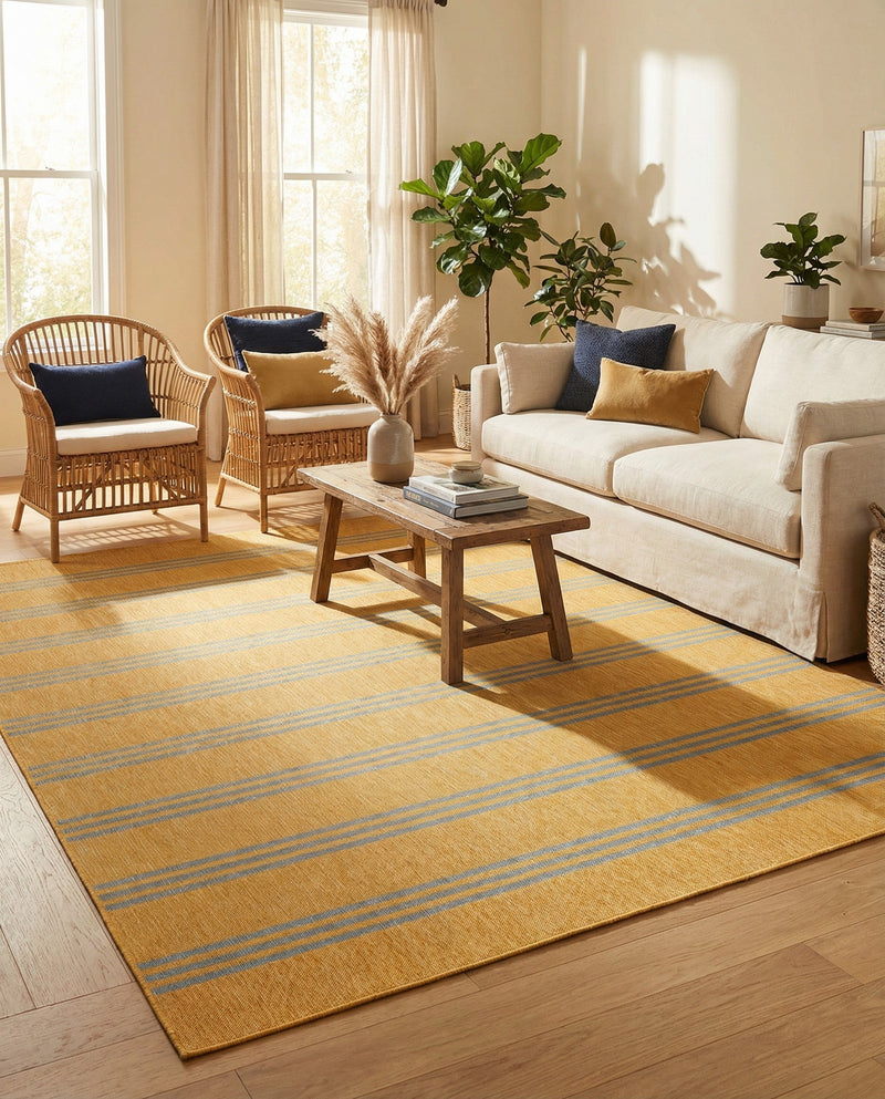 Urban Oasis Rugs Collection Area Rug -  District (Yellow and Aqua) Rectangle Yellow and Aqua  lifestyle 10